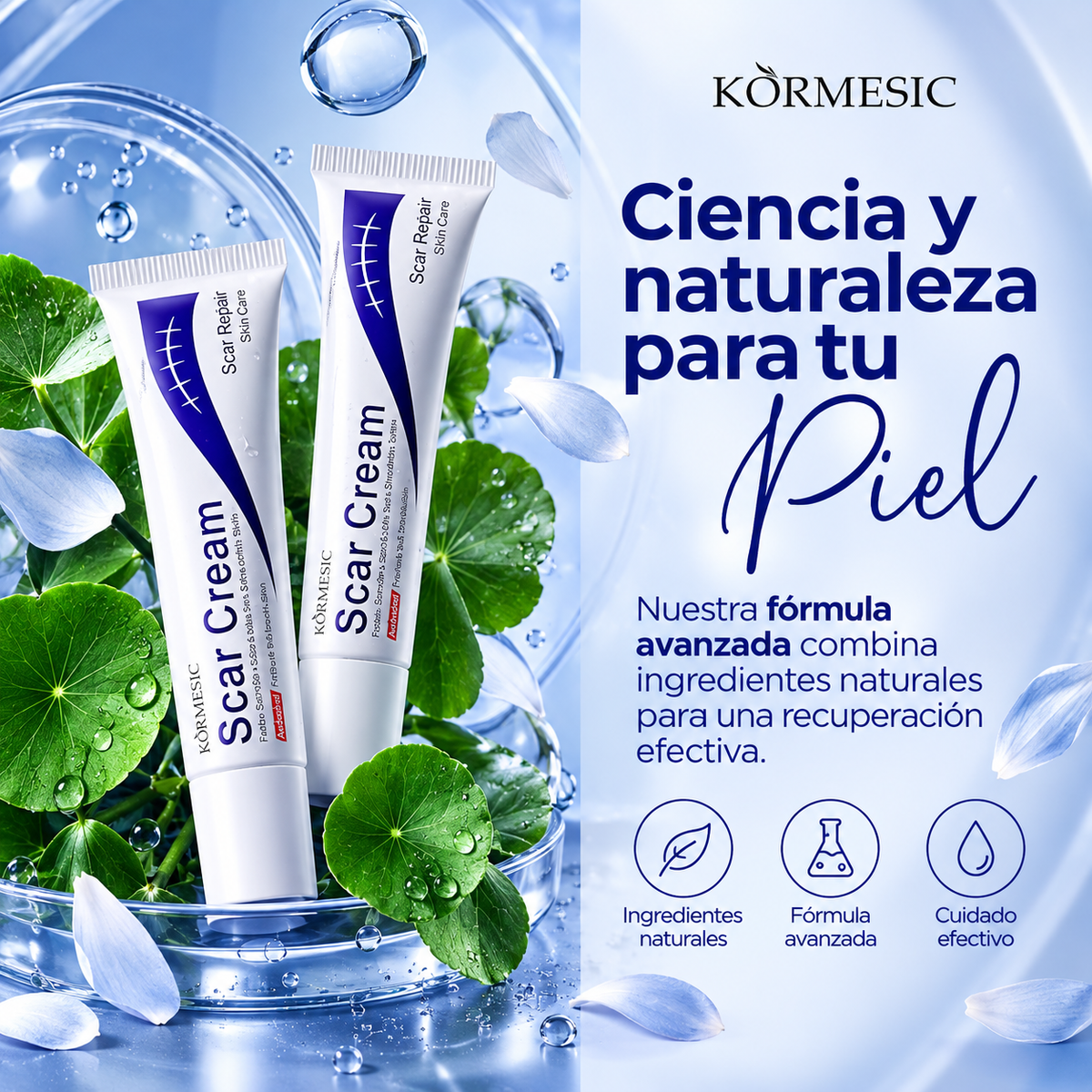 KORMSEIC Scar Cream | Que las marcas del pasado no definan cómo luce tu piel.